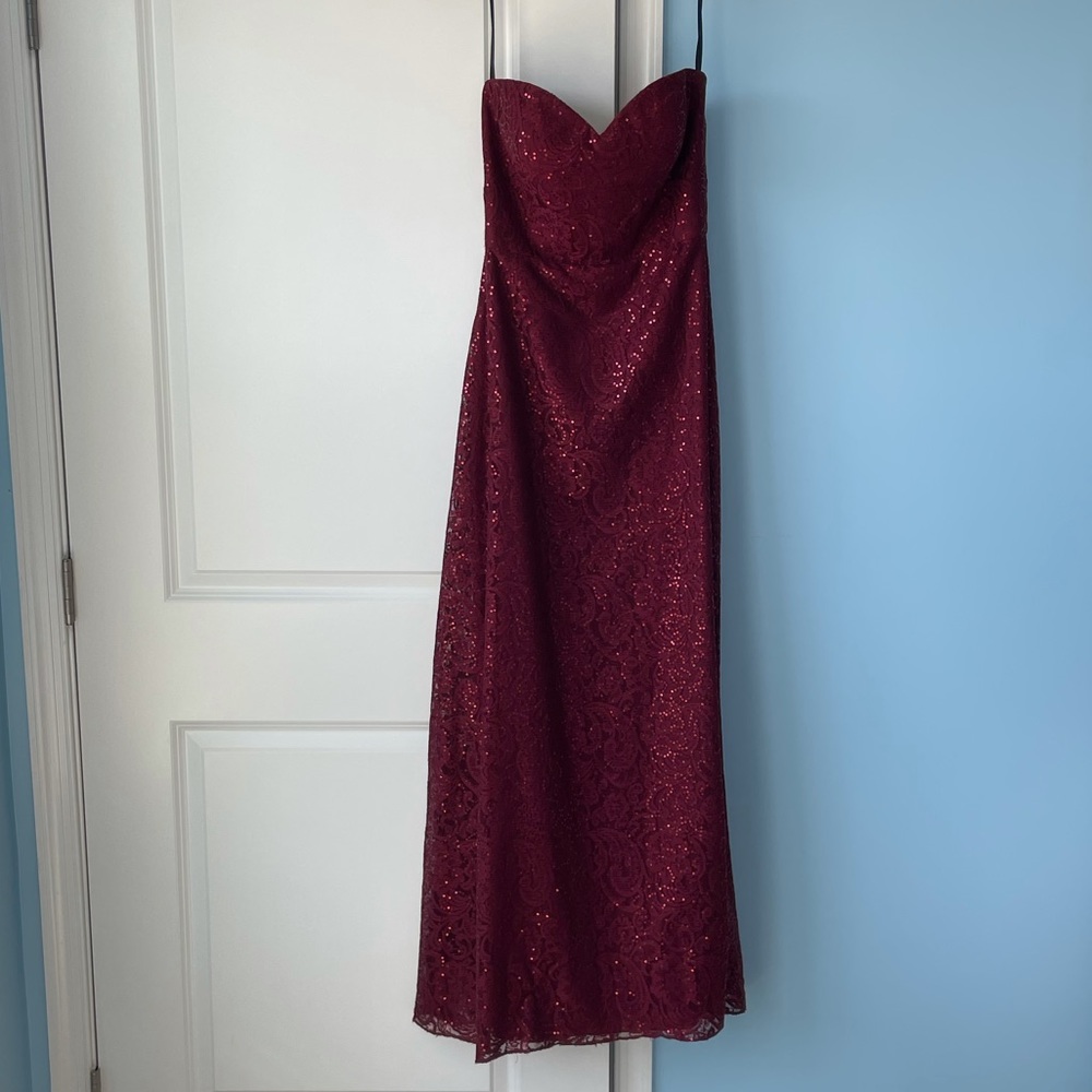 Beautiful Burgundy Dessy Dress